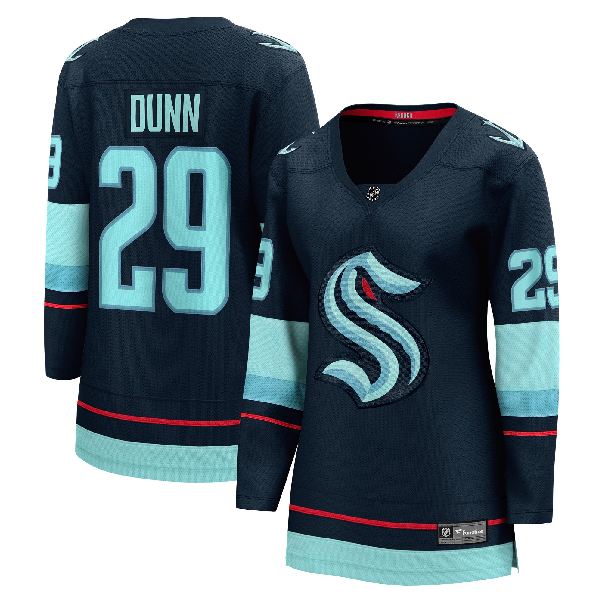 Vince Dunn Seattle Kraken Fanatics Women’s Home Breakaway   Jersey – Deep Sea Blue