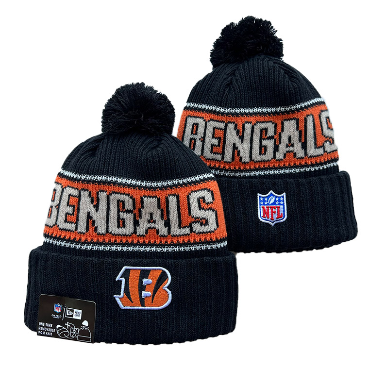Cincinnati Bengals Cuffed Knit Hat with Pom