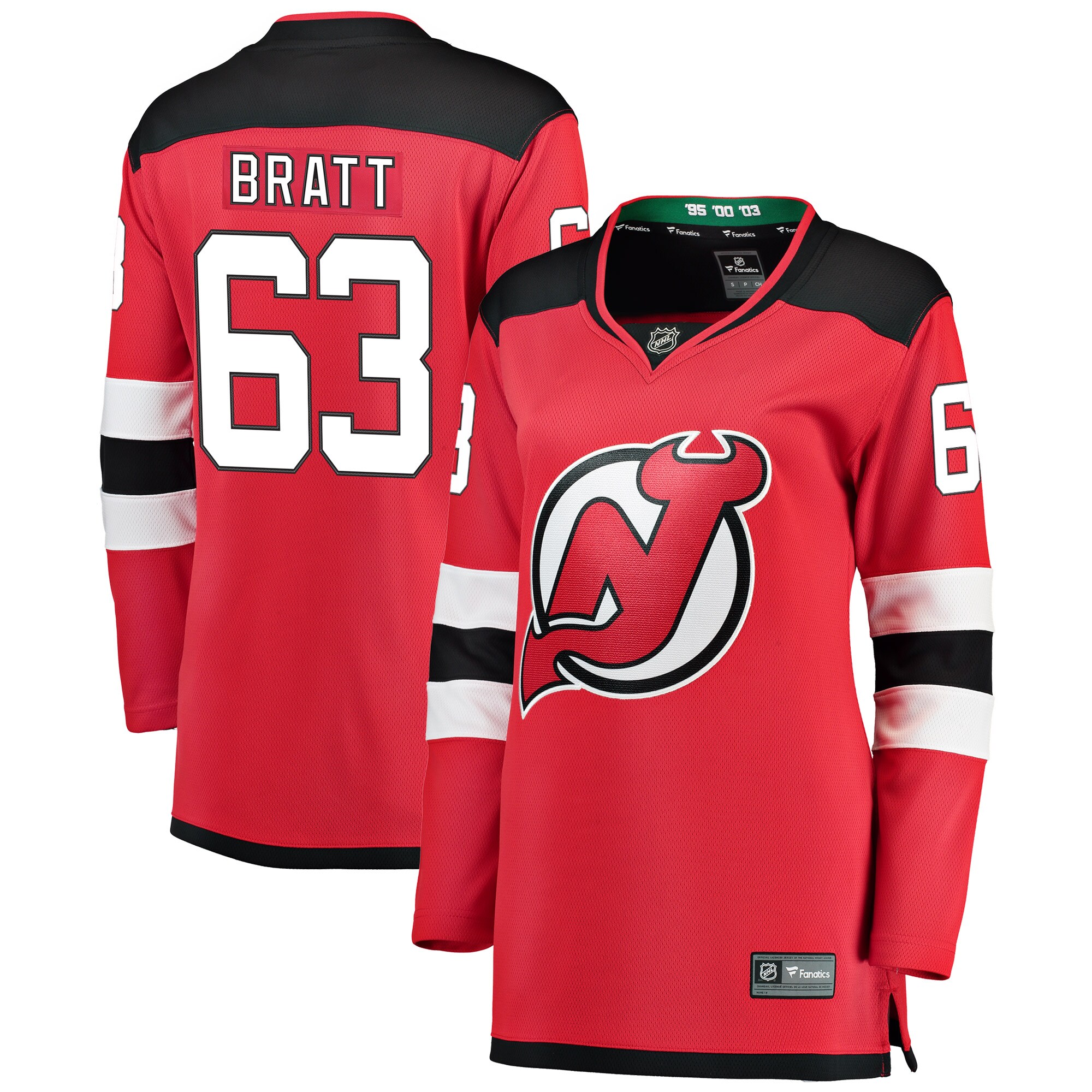 Jesper Bratt New Jersey Devils Fanatics Women’s Home Breakaway   Jersey – Red