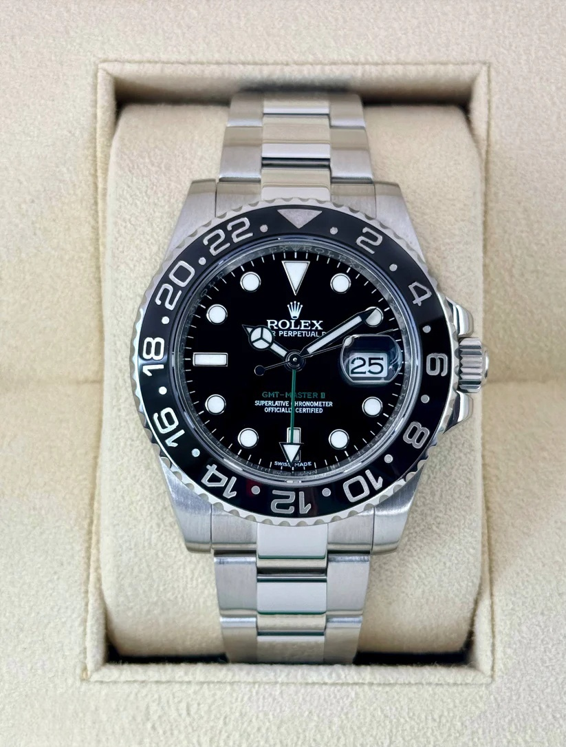 【Super Clone】Rolex GMT-Master II 116710LN 40 mm Stainless Steel Black Dial Men's Watch