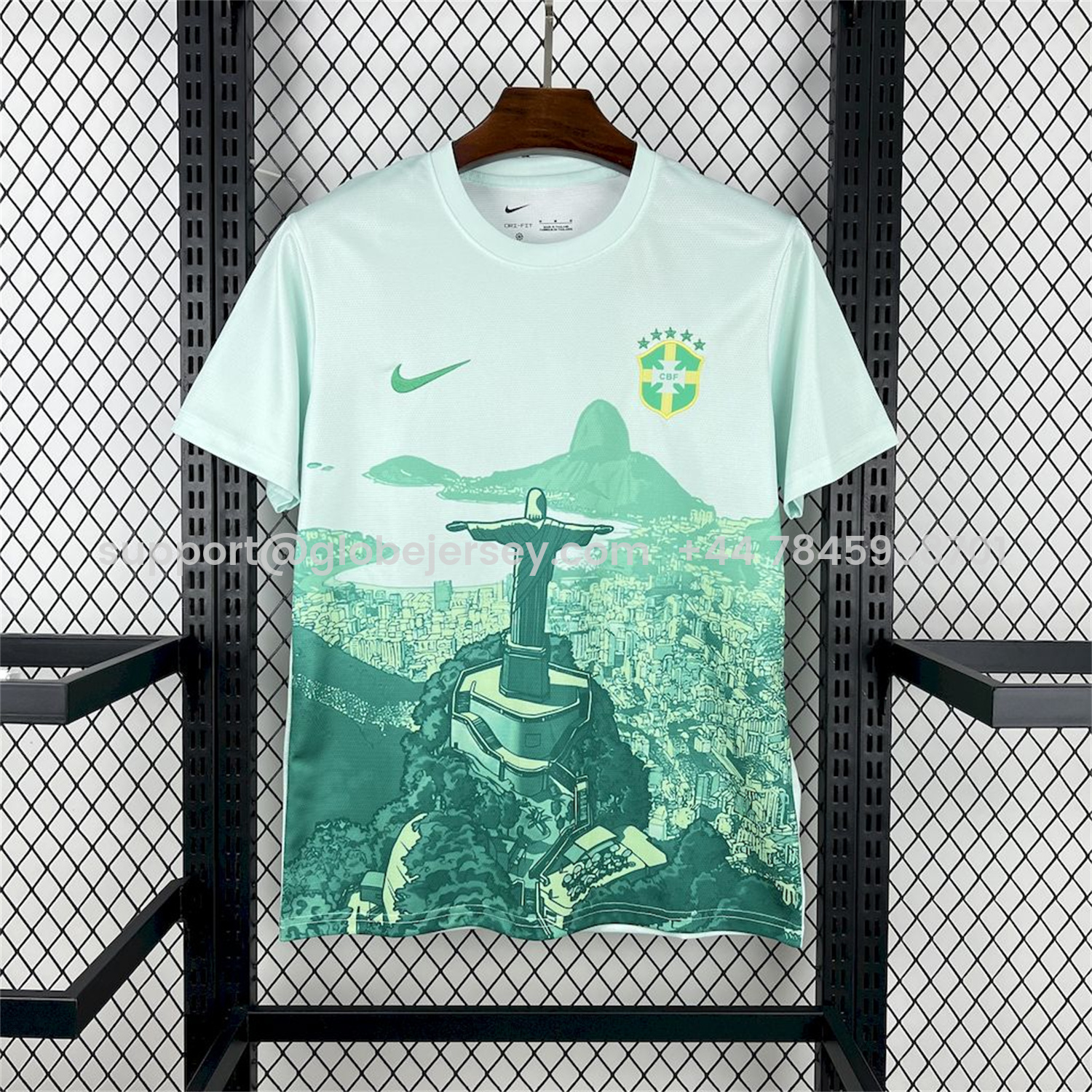 Brazil 25-26 Light Green Jesus Statue Special Jersey - Fans Version