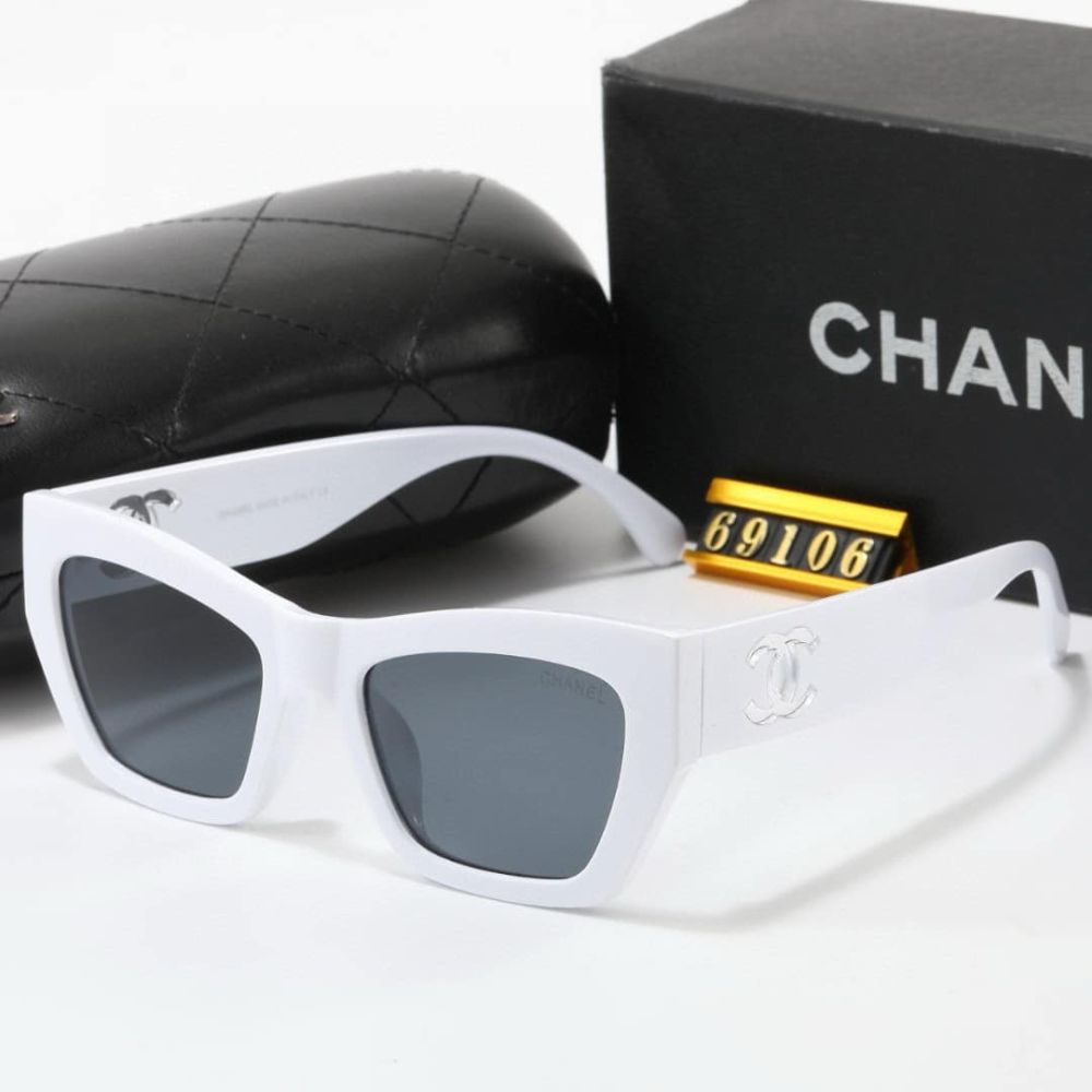 Chanel Cat Eye Sunglasses Acetate And Nylon White