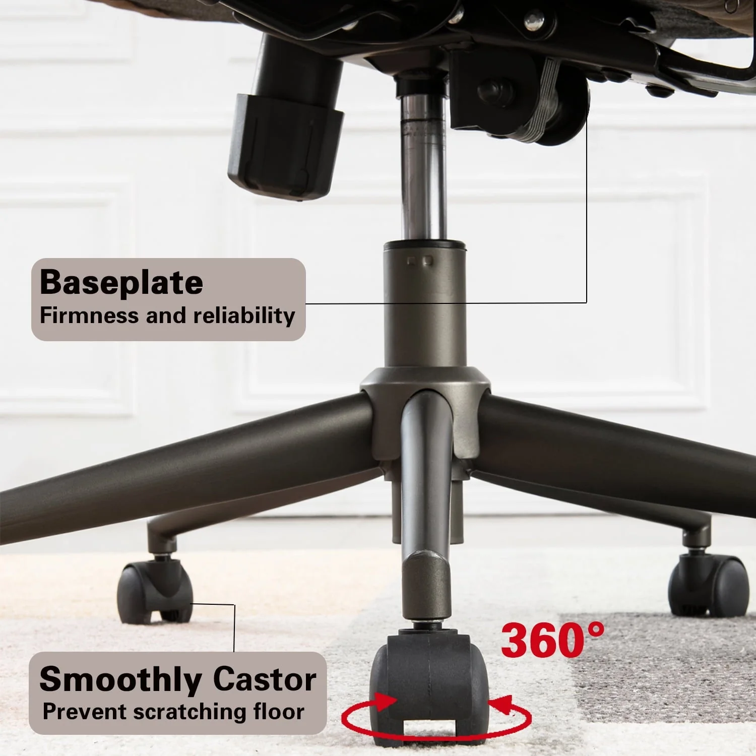 Ovios Ergonomic Office Chair High Back Computer Desk Deepen Seat Chair with Lumbar Support for Home Office