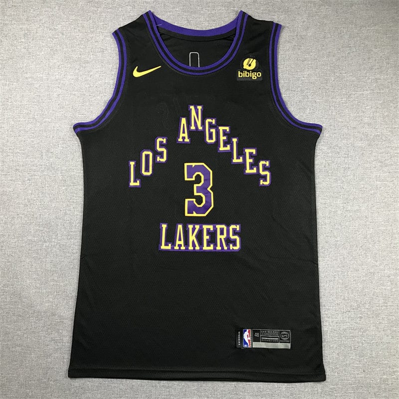 Men's Jersey 2024 Season Lakers #3 Black City Edition DAVIS