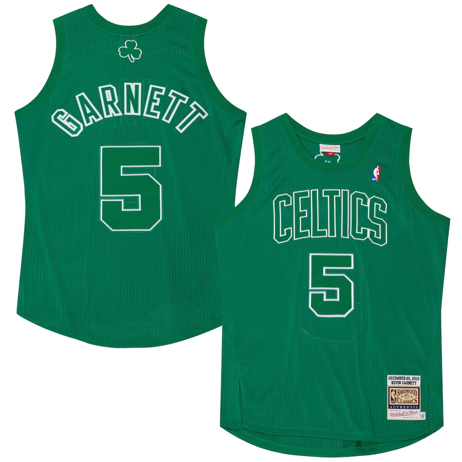 Men's Boston Celtics Kevin Garnett Mitchell & Ness Kelly Green 2012 Authentic  Jersey