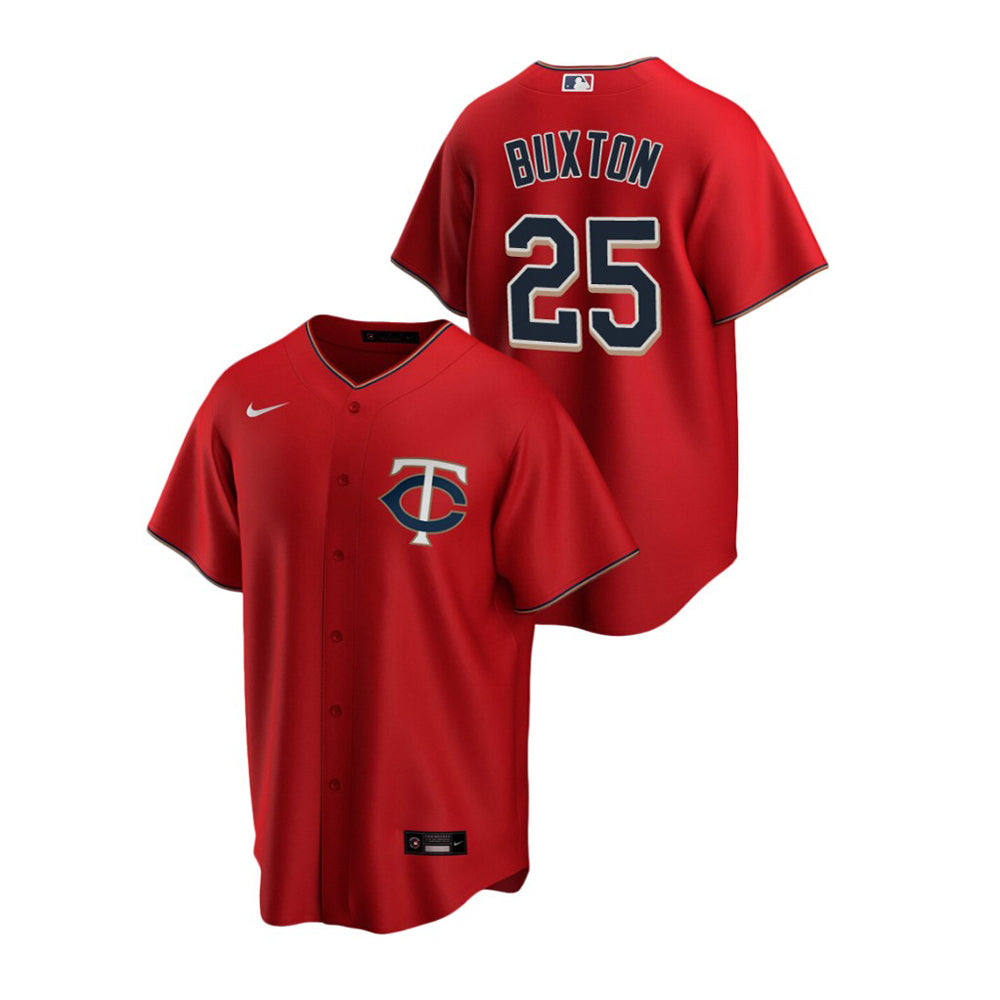 Mens Minnesota Twins Byron Buxton Cool Base Replica Jersey Red