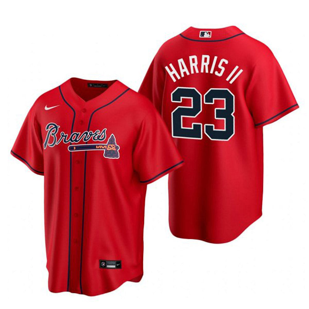 Men's Atlanta Braves Michael Harris II Cool Base Replica Alternate Jersey - Red