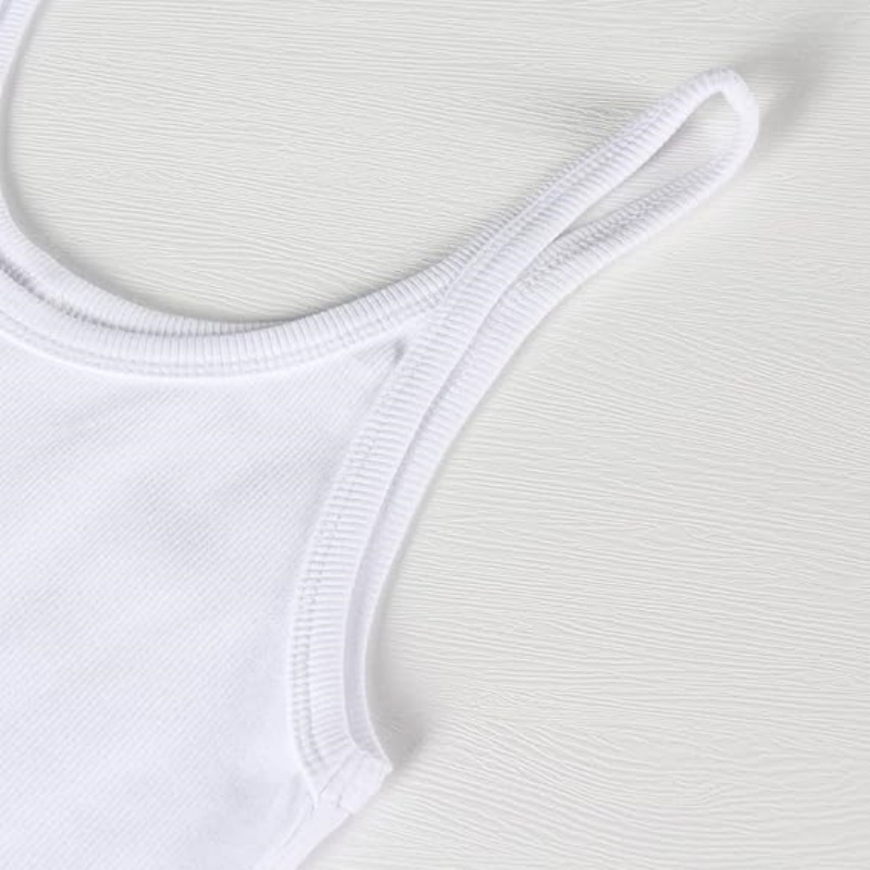 Women Ribbed Spaghetti Strap Camisole Tank Tops