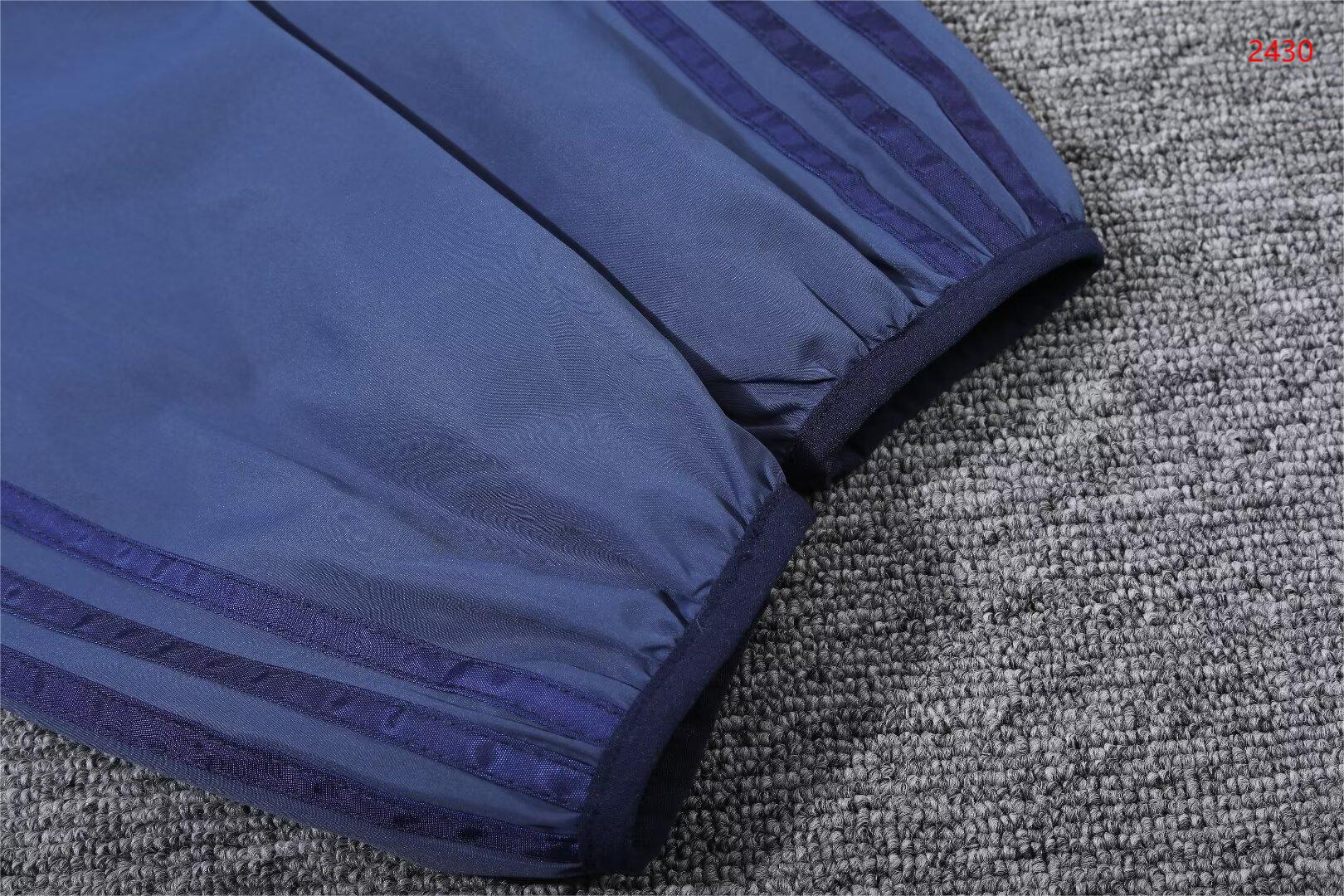 2023/24 Real Madrid blue and white hooded windbreaker 1:1 Thai quality