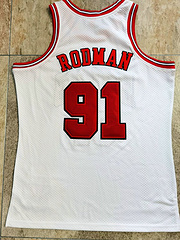 Chicago Bulls Rodman 91 White MN
