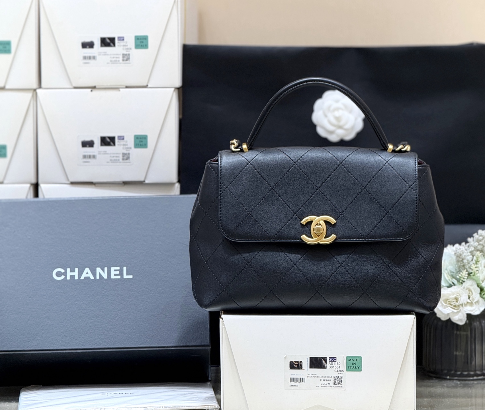 [15A] Chanel 25S Top Handle Flap Bag
