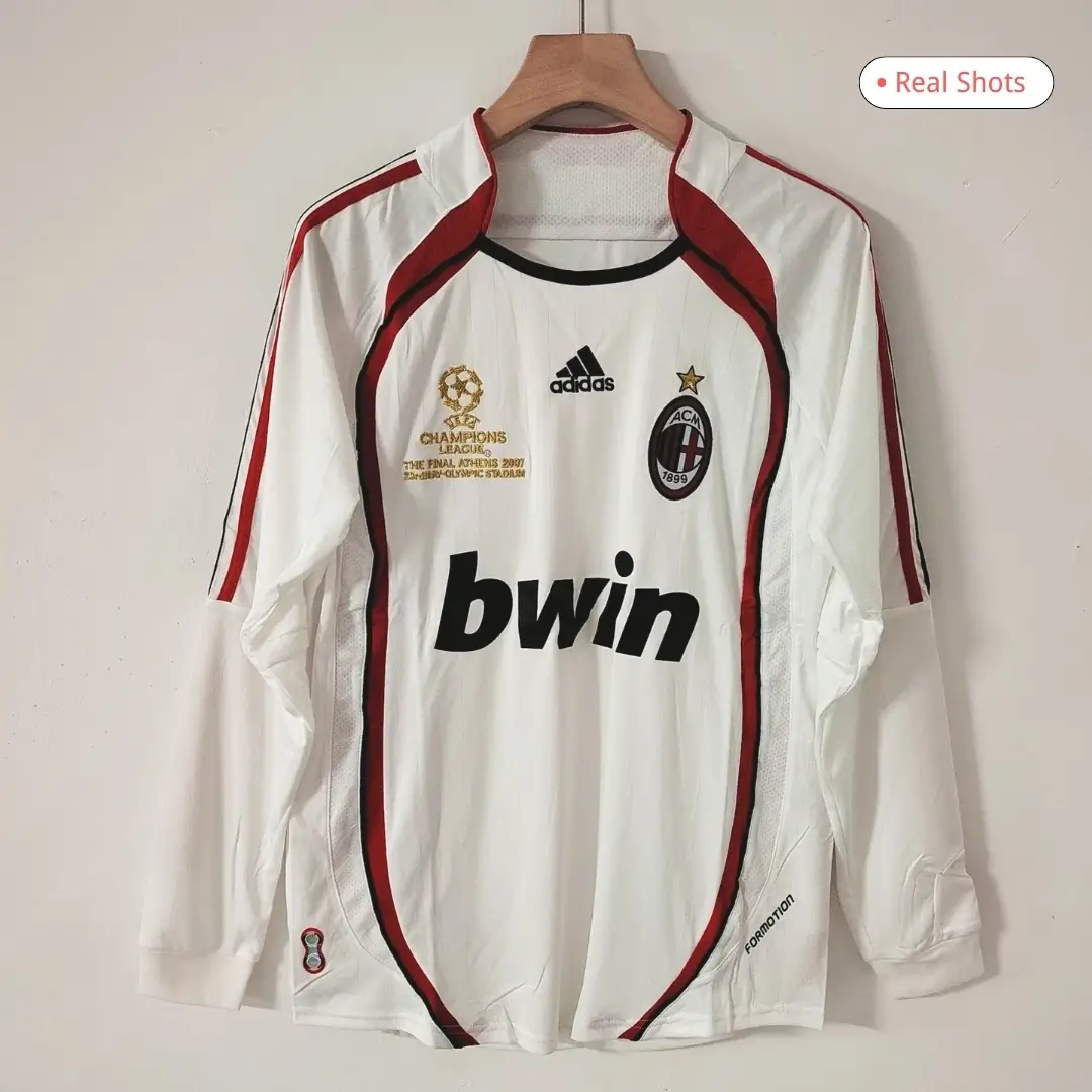 AC Milan 2006/07 Away Retro Long Sleeve Soccer Jersey