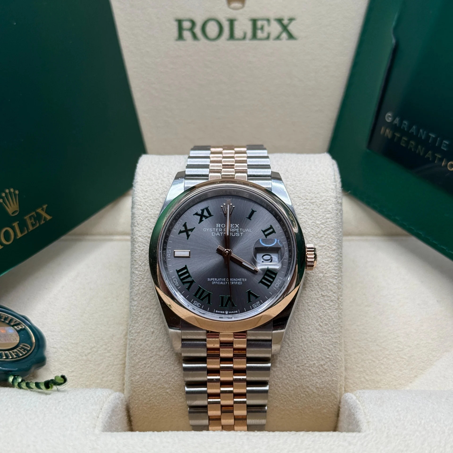 【Super Clone】RLX  Datejust 36mm 126201 Slate Dial Jubilee Bracelet Watch