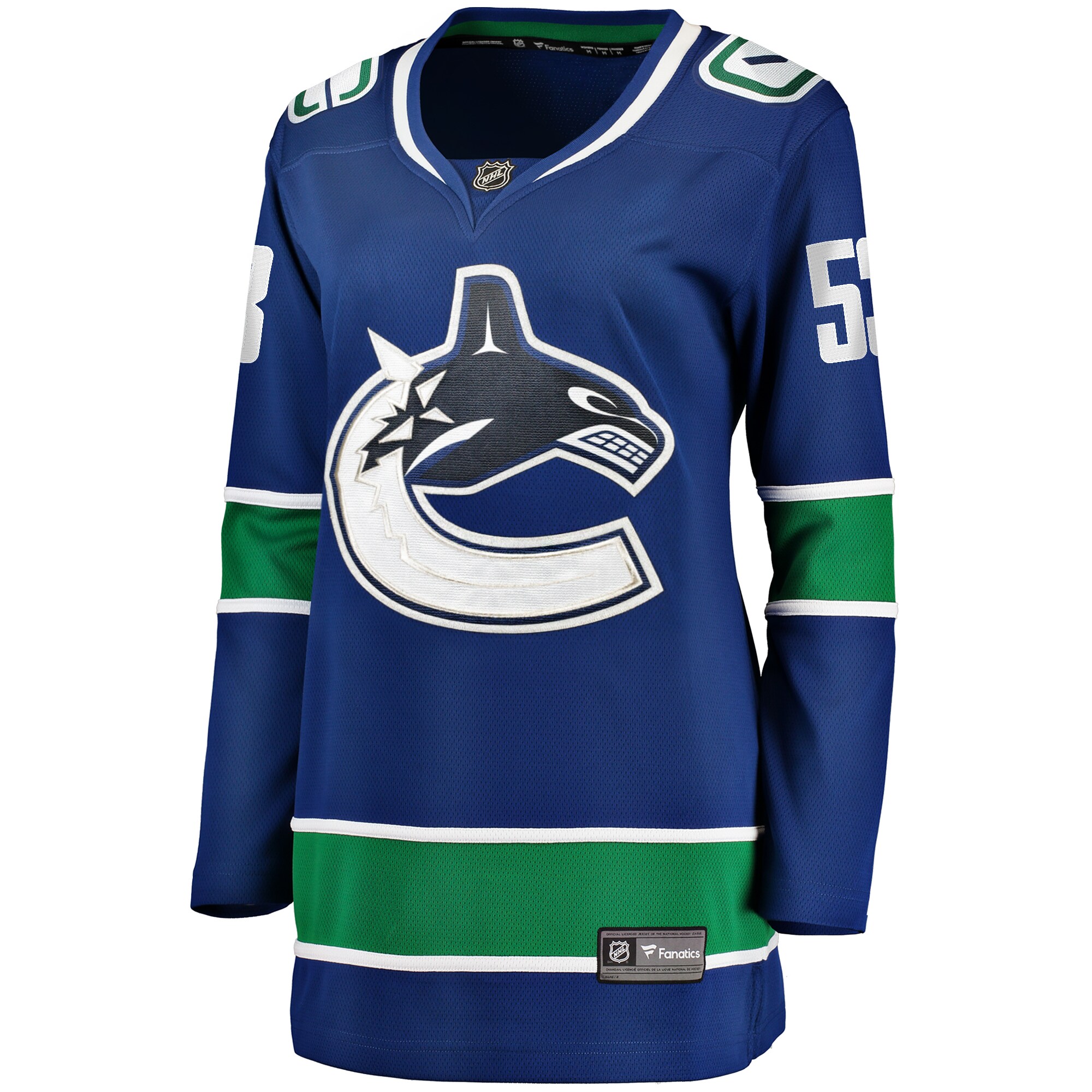 Teddy Blueger Vancouver Canucks Fanatics Women’s Home Breakaway   Jersey – Blue