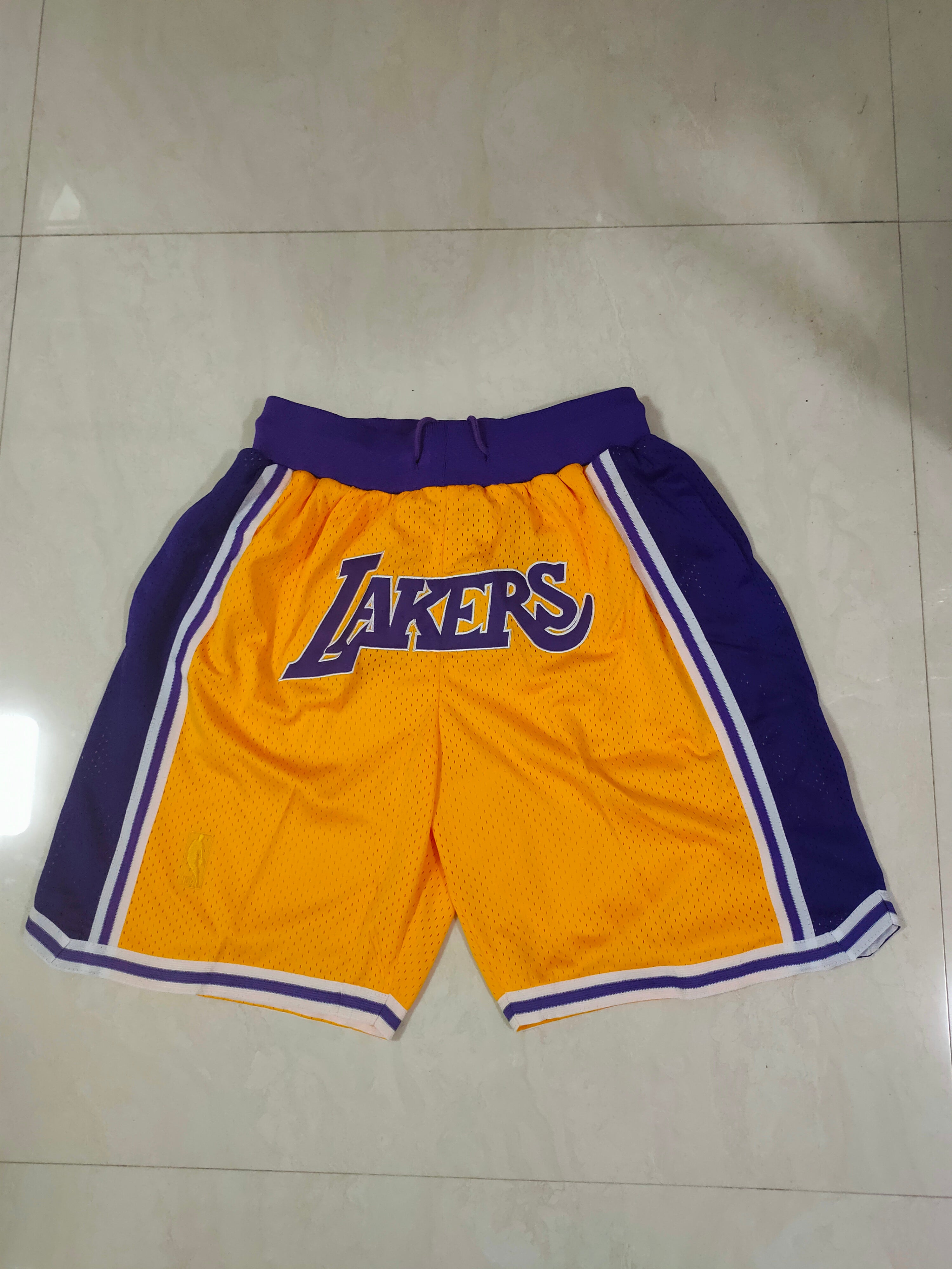 Los Angeles Lakers Yellow Justton Retro Pocket Shorts