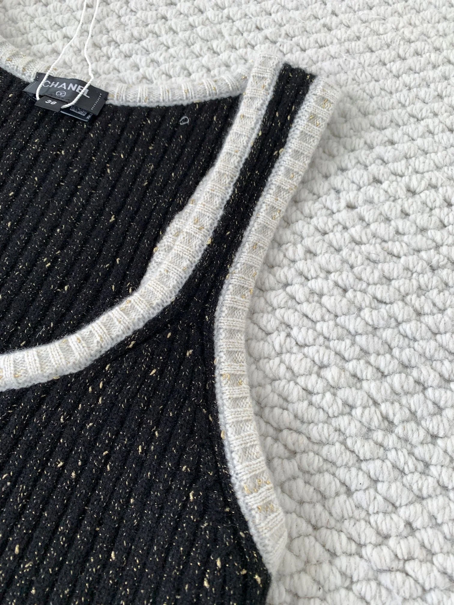 Sequined knitted vest camisole