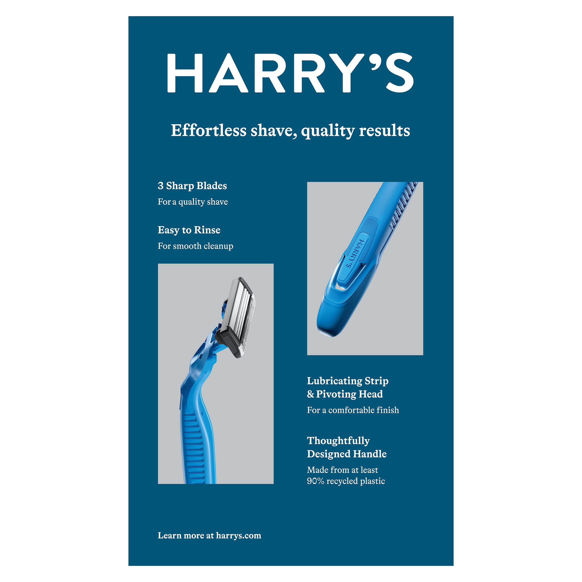 Harry's 3-Blade Disposable Razor, 25-count