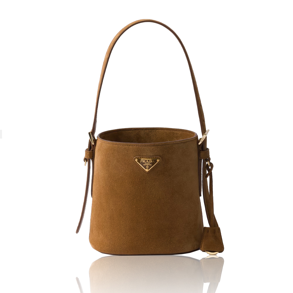 Prada Suede Mini Bucket Bag
