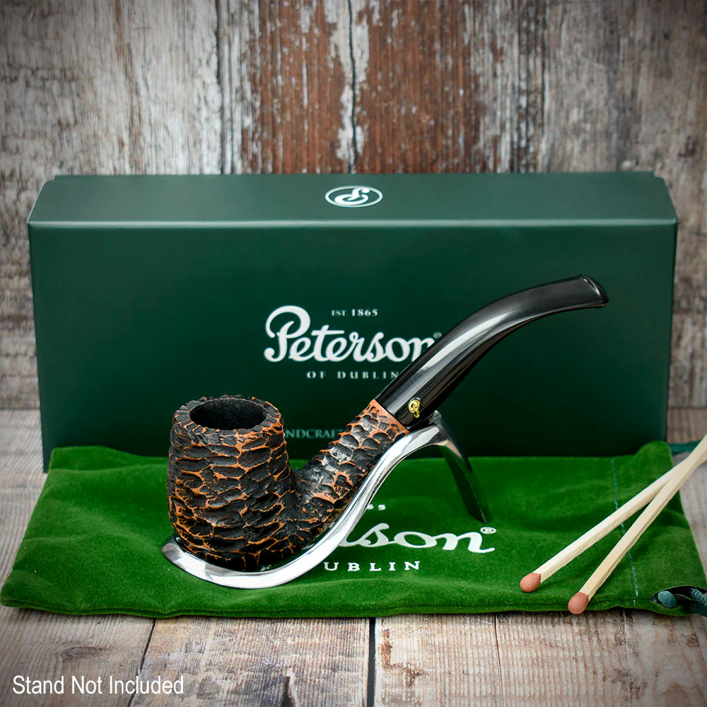 Peterson of Dublin Aran Rusticated Briar Smoking Pipe - Shape No.65