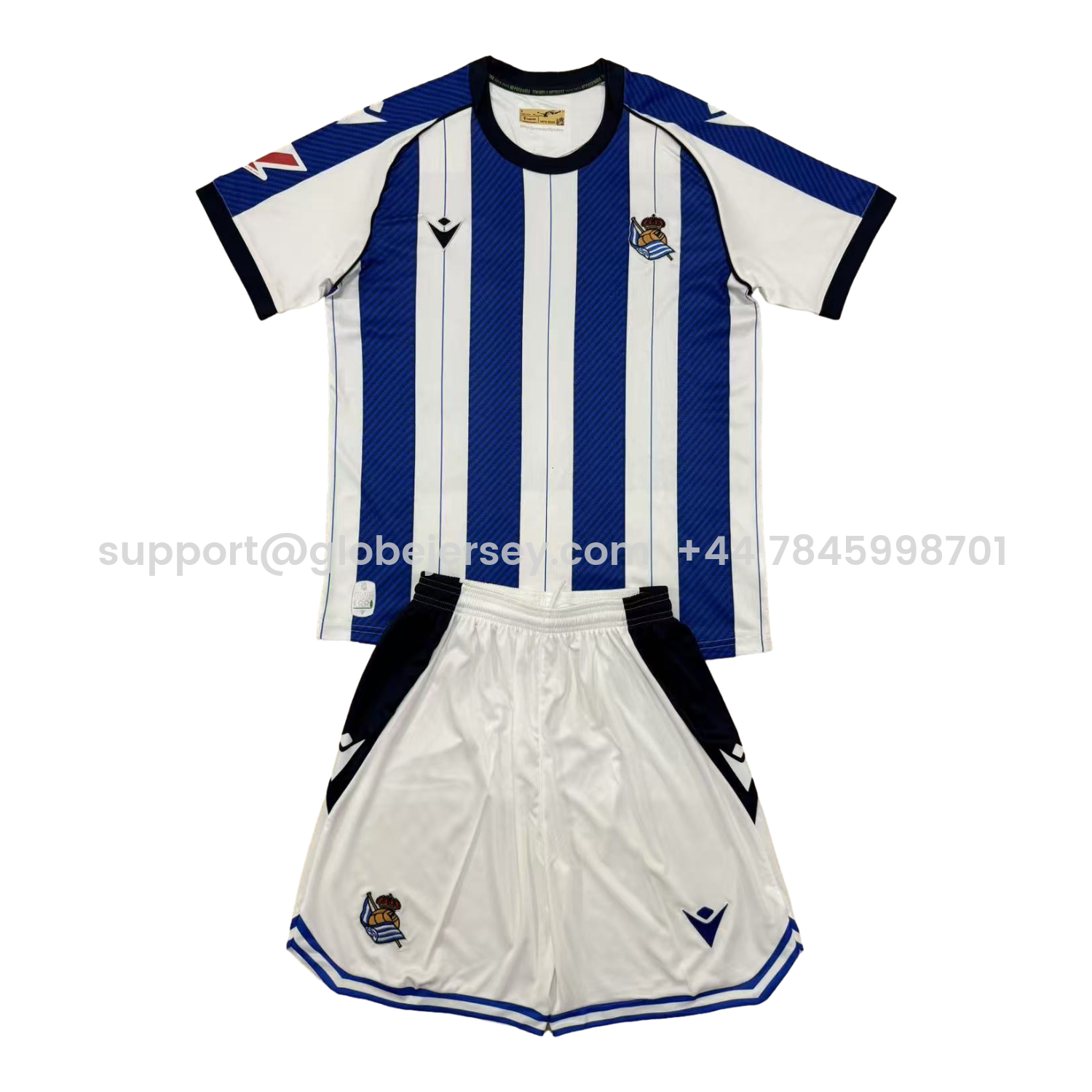 Real Sociedad 25-26 Home Men's Adult Jersey Set - Fans Version
