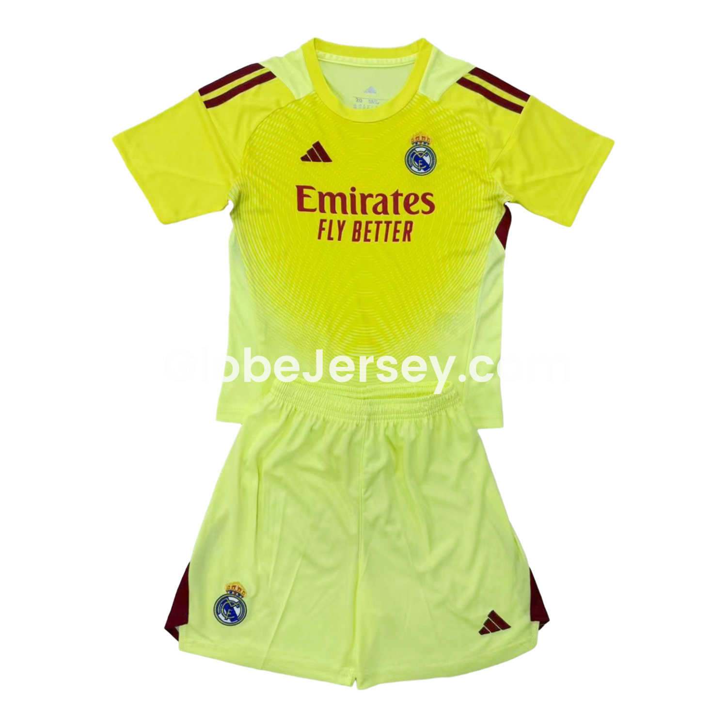 Real Madrid 25-26 Light Yellow Goalkeeper Men's Adult Jersey Set - Fans Version