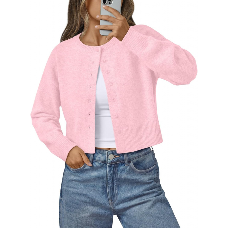 Women's Lightweight Cardigan Cropped Knit Fall Cute Sweaters 2026