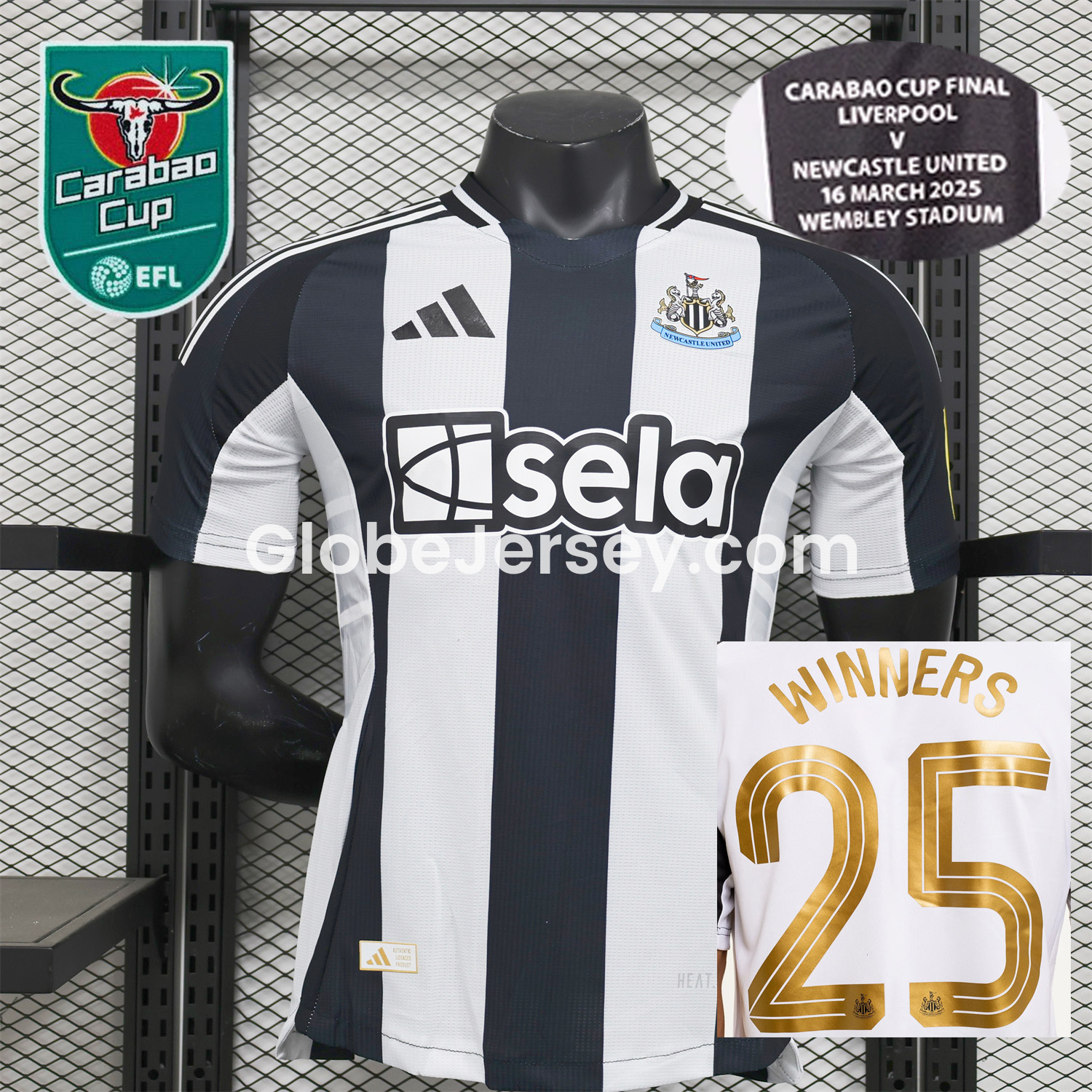 Newcastle United 2025 CARABAO CUP FINAL Home Jersey - Player Version