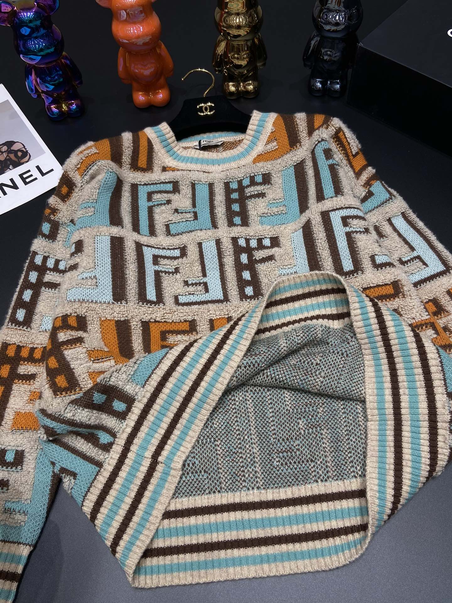 Jacquard wool sweater