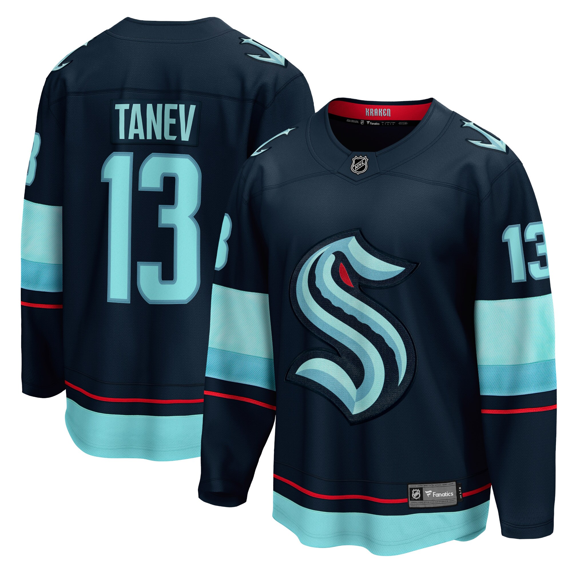 Brandon Tanev Seattle Kraken Fanatics Home Breakaway   Jersey – Navy