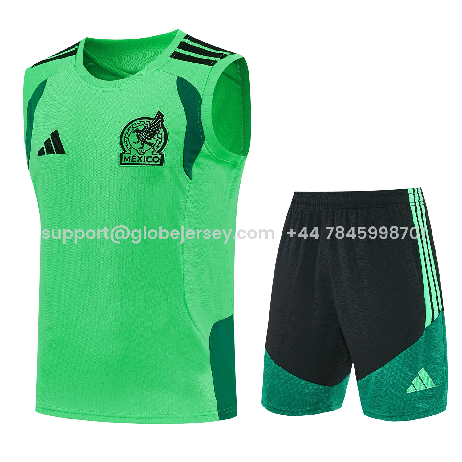 Mexico 2026 Vest Training Set - Green Vest and Black Shorts