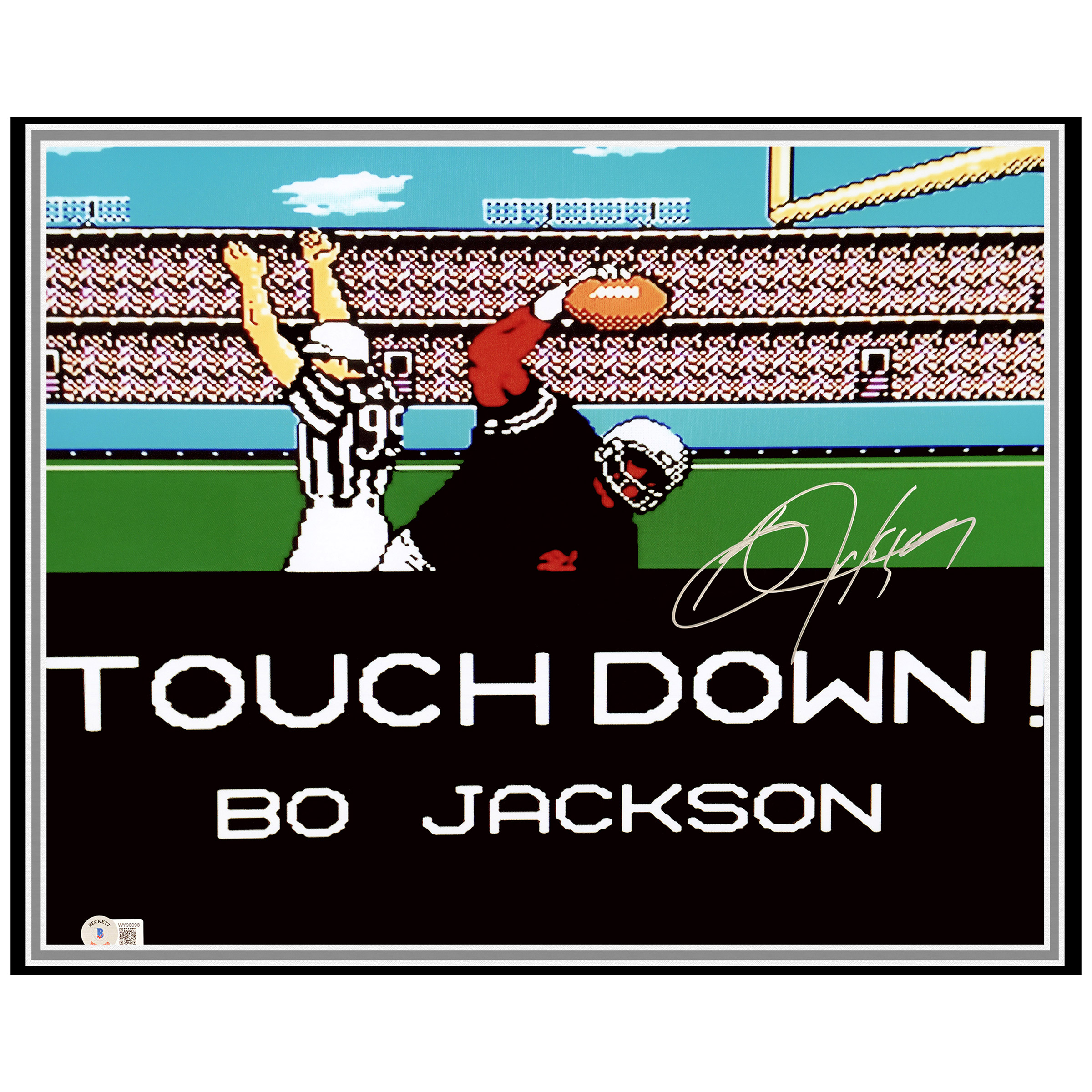 Bo Jackson Autographed Framed Nintendo Tecmo Bowl Photo with NES Controller - Beckett Authenticated
