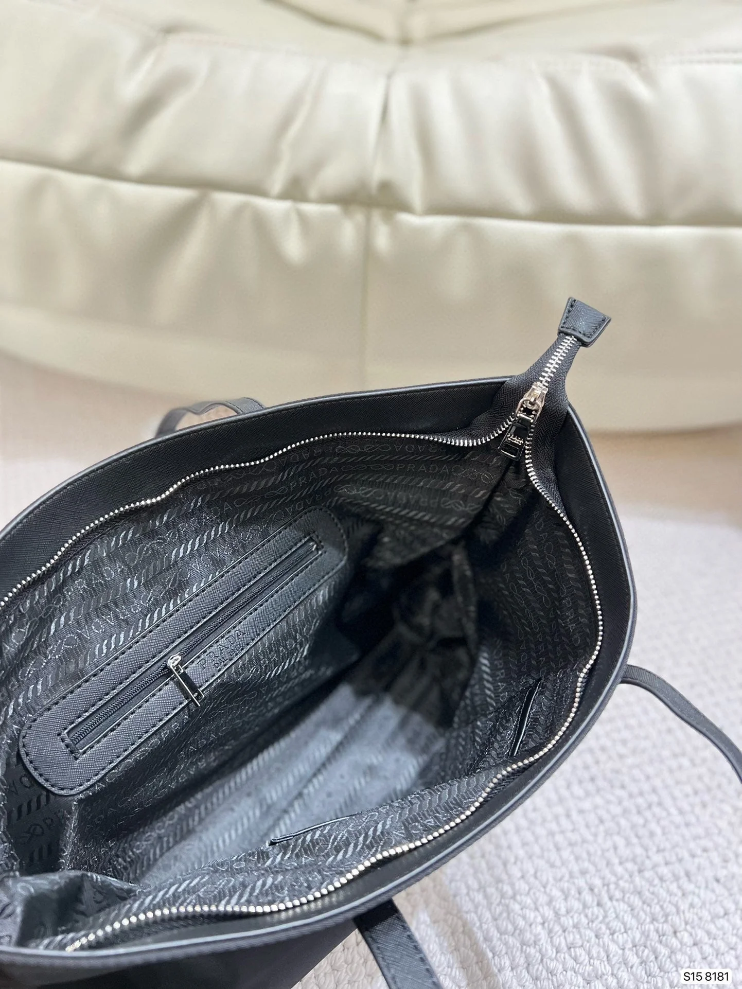 Black Nylon Tote with Detachable Organizer Set