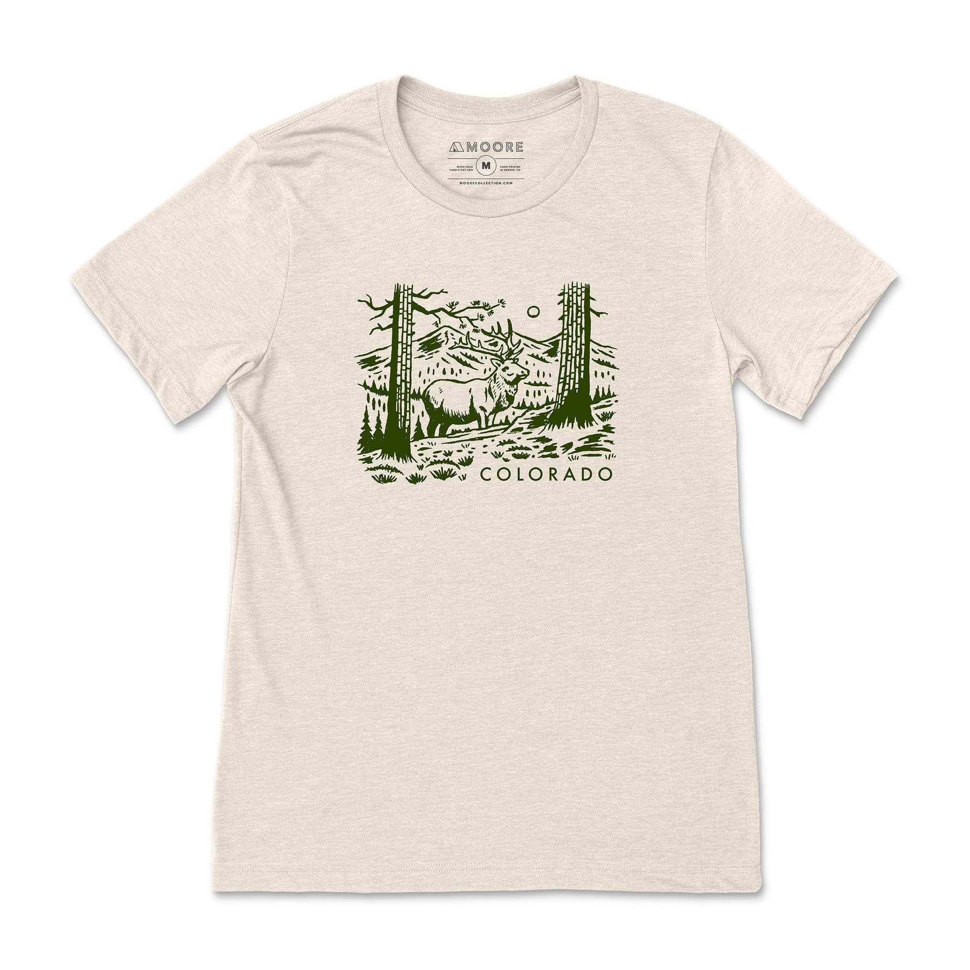Colorado Elk Tee-Oatmeal