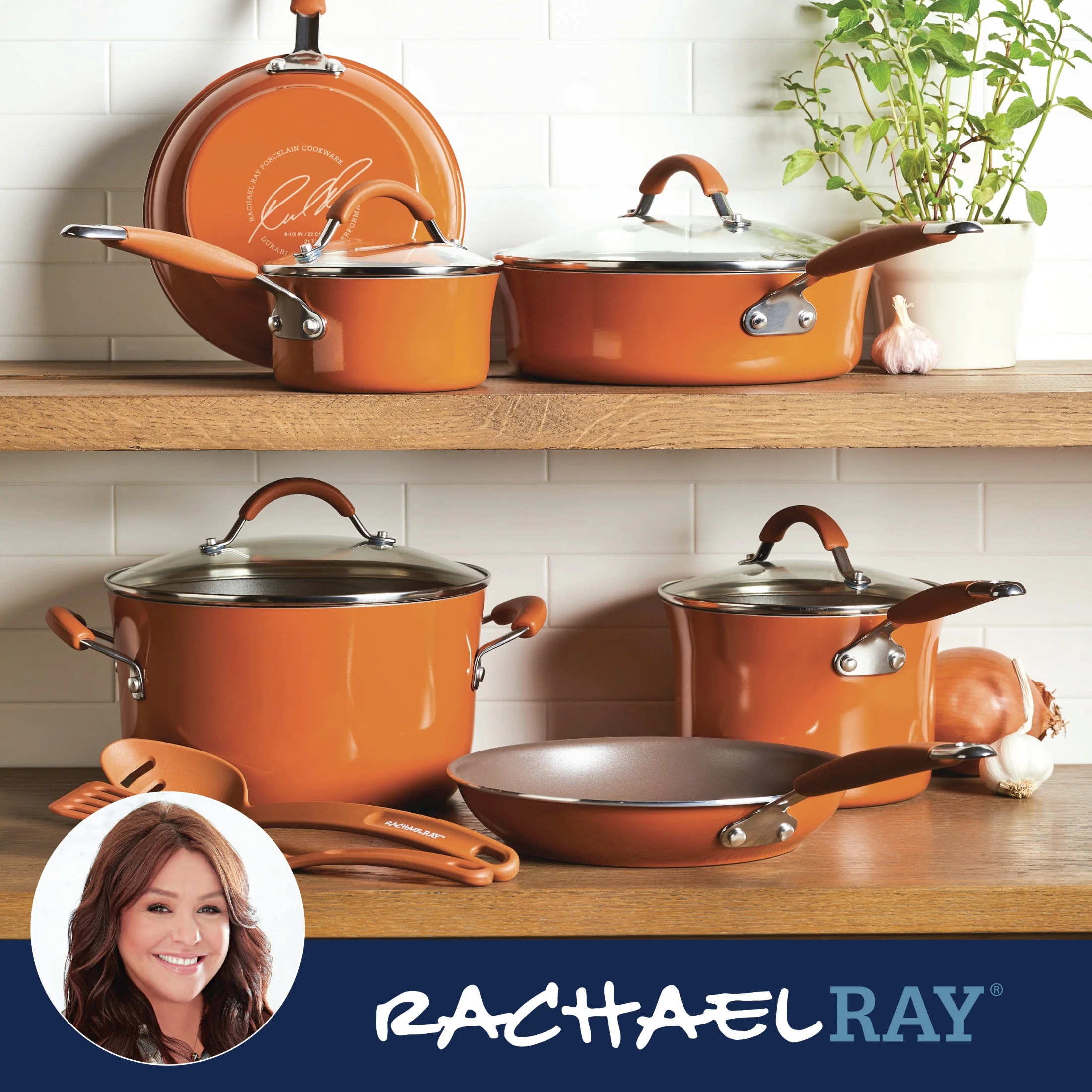 Rachael Ray 12-Piece Cucina Nonstick Pots and Pans Set, Cookware, Set Cranberry
