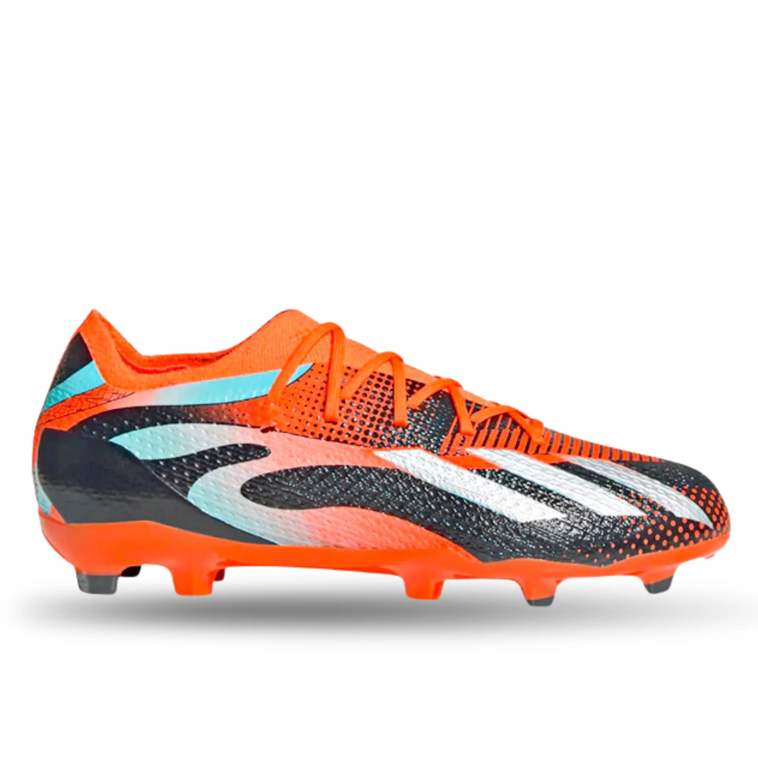 adidas Jr. X Speedportal Messi.1 Firm Ground Soccer Cleats (Team Solar Orange/Metallic Silver)