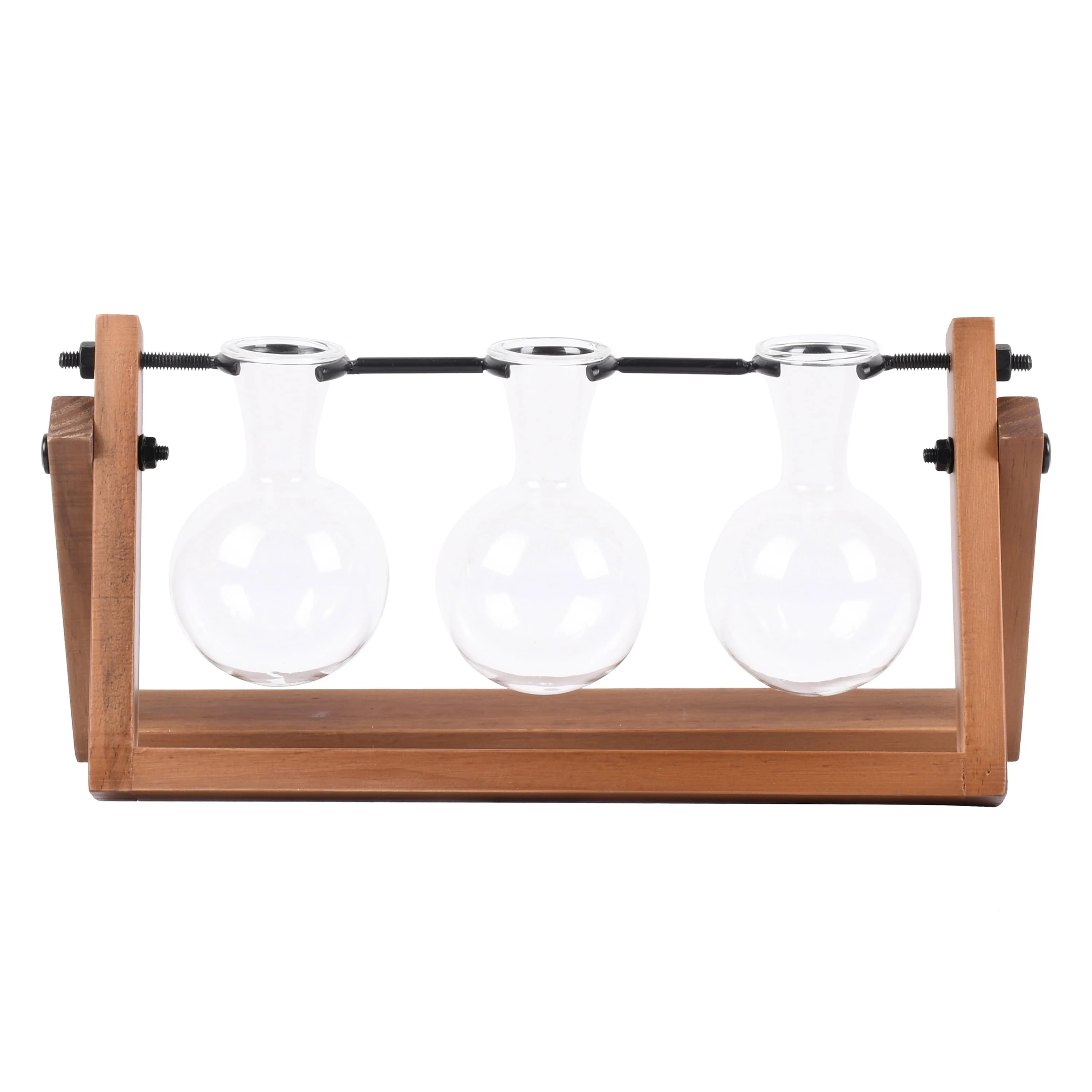 Better Homes & Gardens Painted Rectangle Glass and Wood Planter & Stand Set
