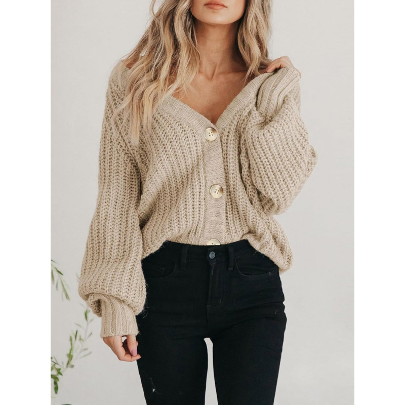Women's Chunky Knit Open Front Sweater