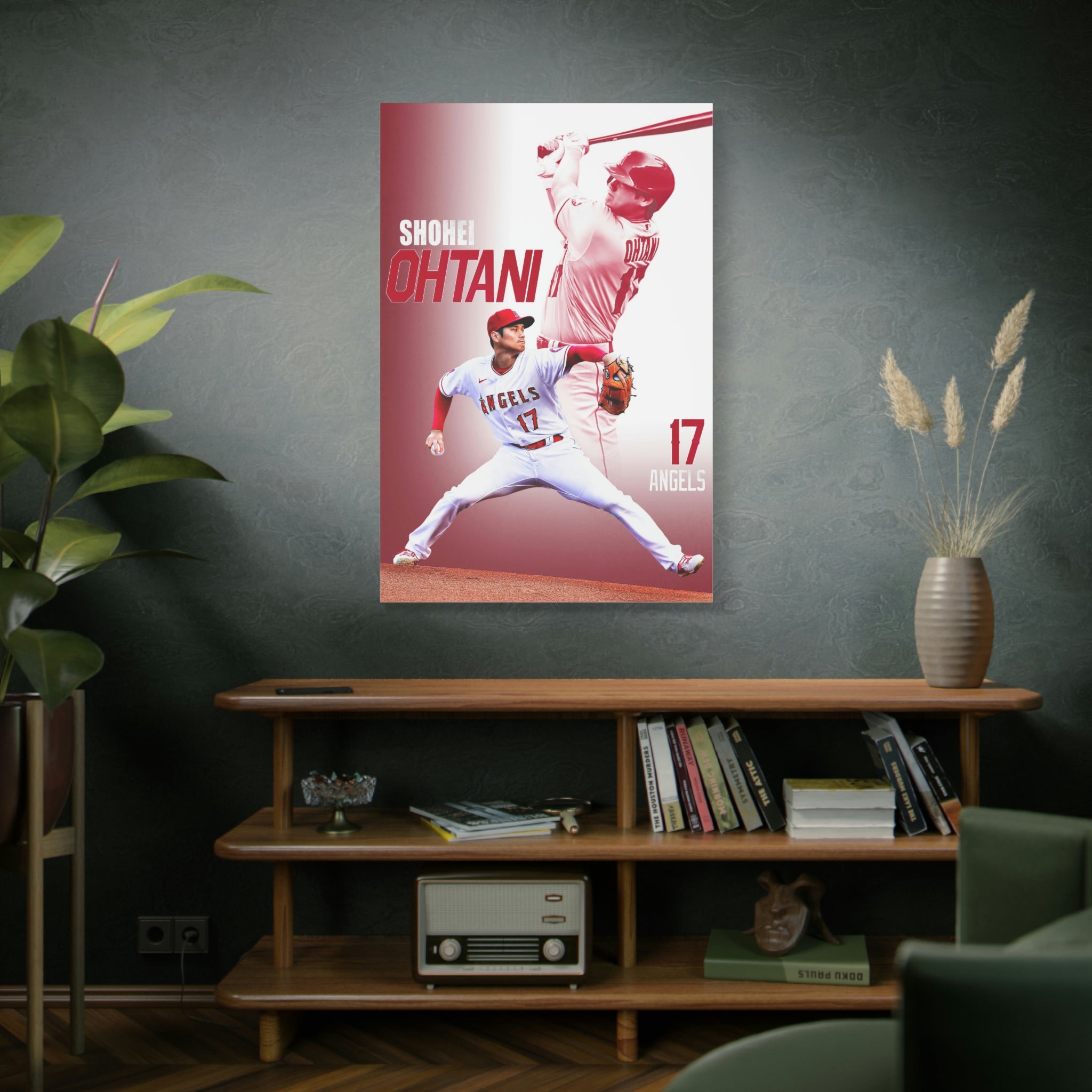 Shohei Ohtani Los Angeles Angels Two-Way Superstar Premium Wall Art Canvas Wrap