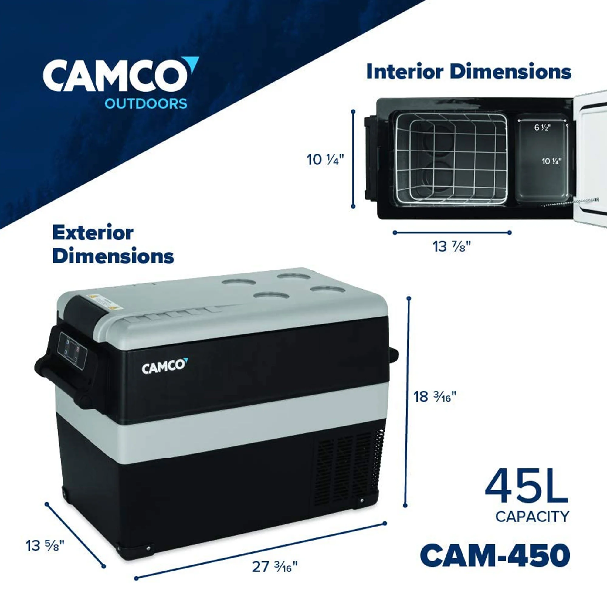 Camco Portable Refrigerator with Bluetooth, 30 lb