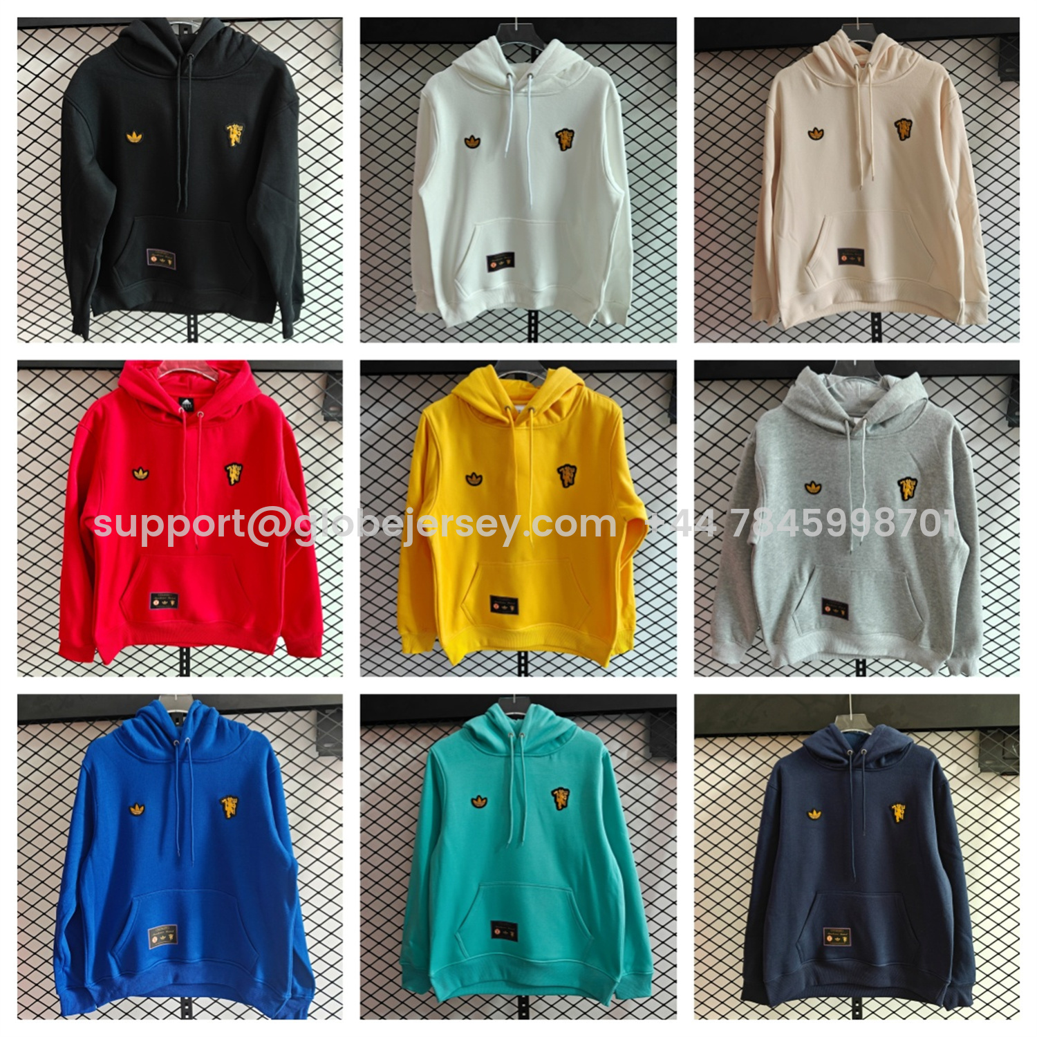 Manchester United 25-26 Originals Terrace Icon Unisex Pullover Hoodie with Yellow Logo