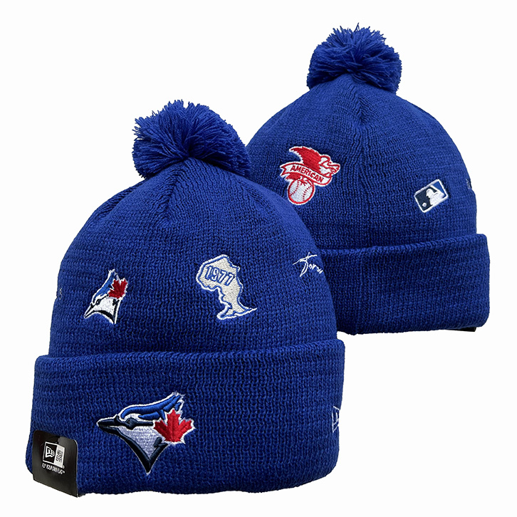 Toronto Blue Jays Cuffed Knit Hat with Pom