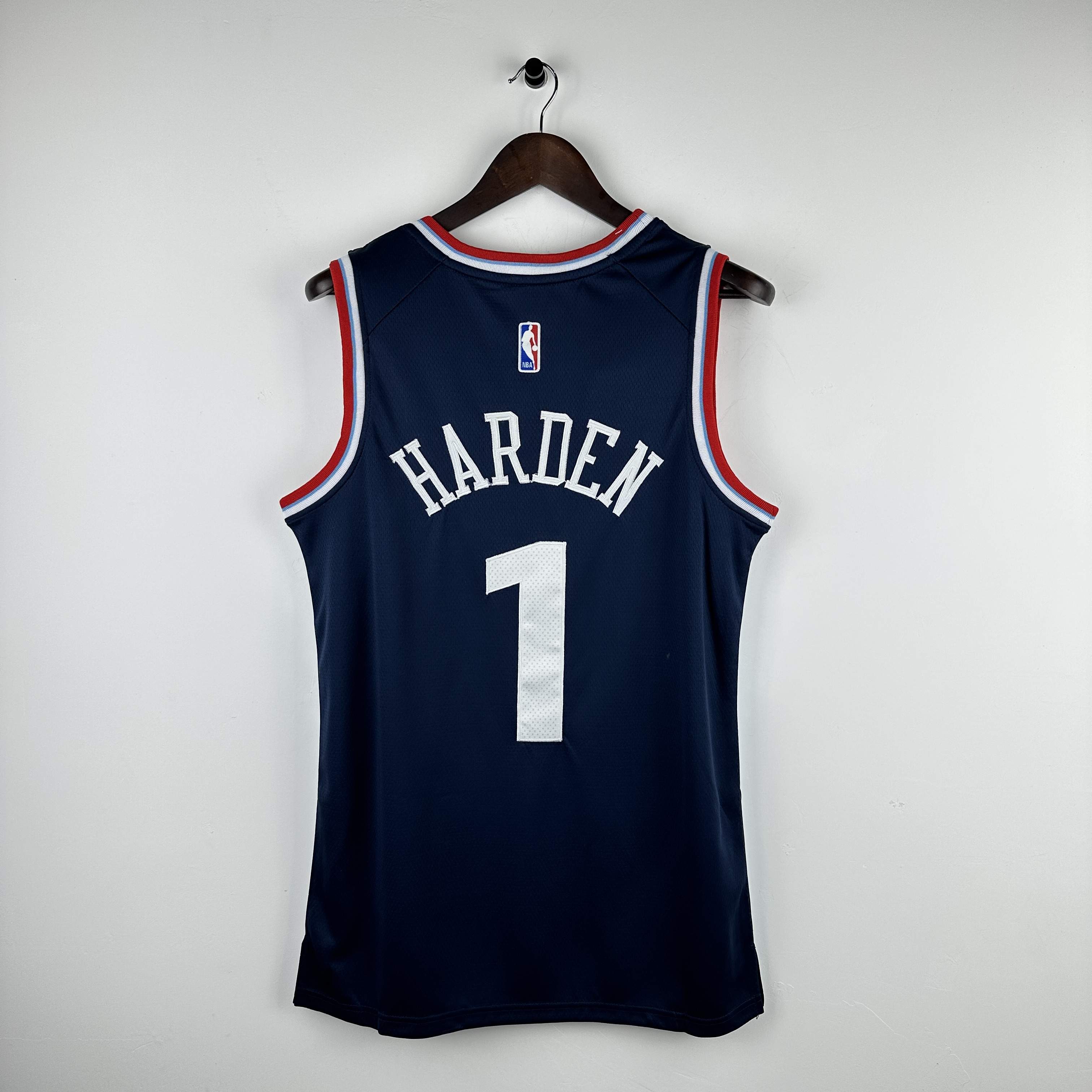 Embroidery 25th season Clippers Navy Blue No. 1 Harden