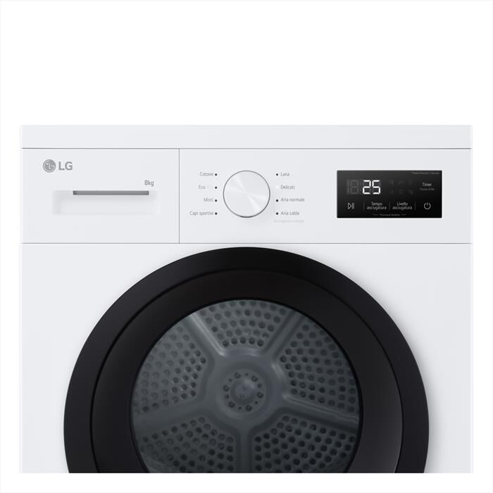 LG - Asciugatrice RNA1008NWK 8Kg Classe D-Bianco