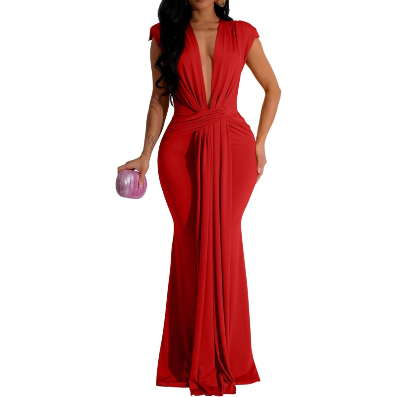 Women's Elegant Sleeveless Deep V Neck