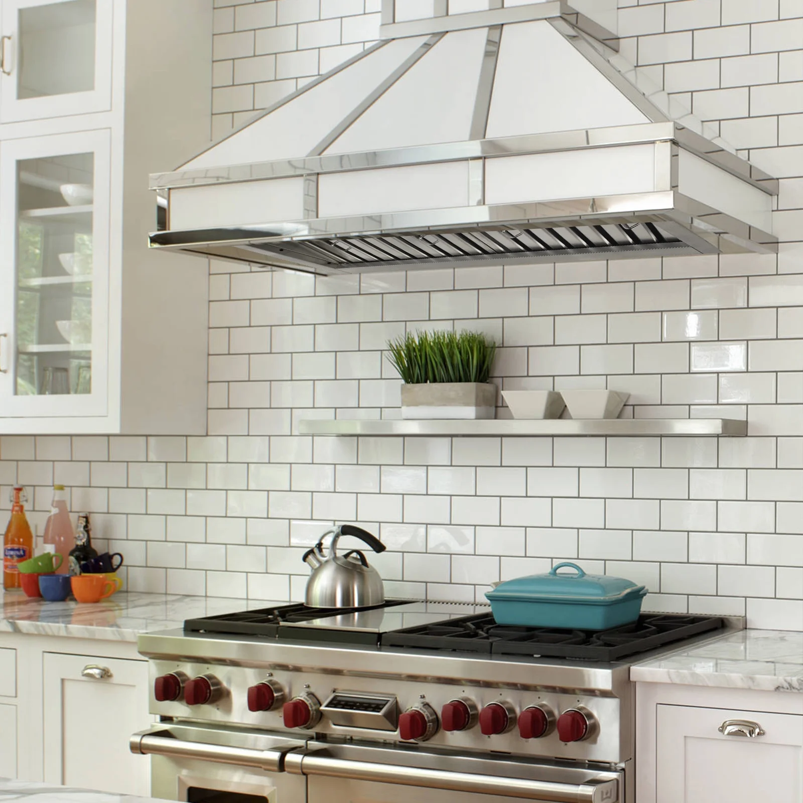 Akicon 48 Inch Range Hood Insert, Stainless Steel 8