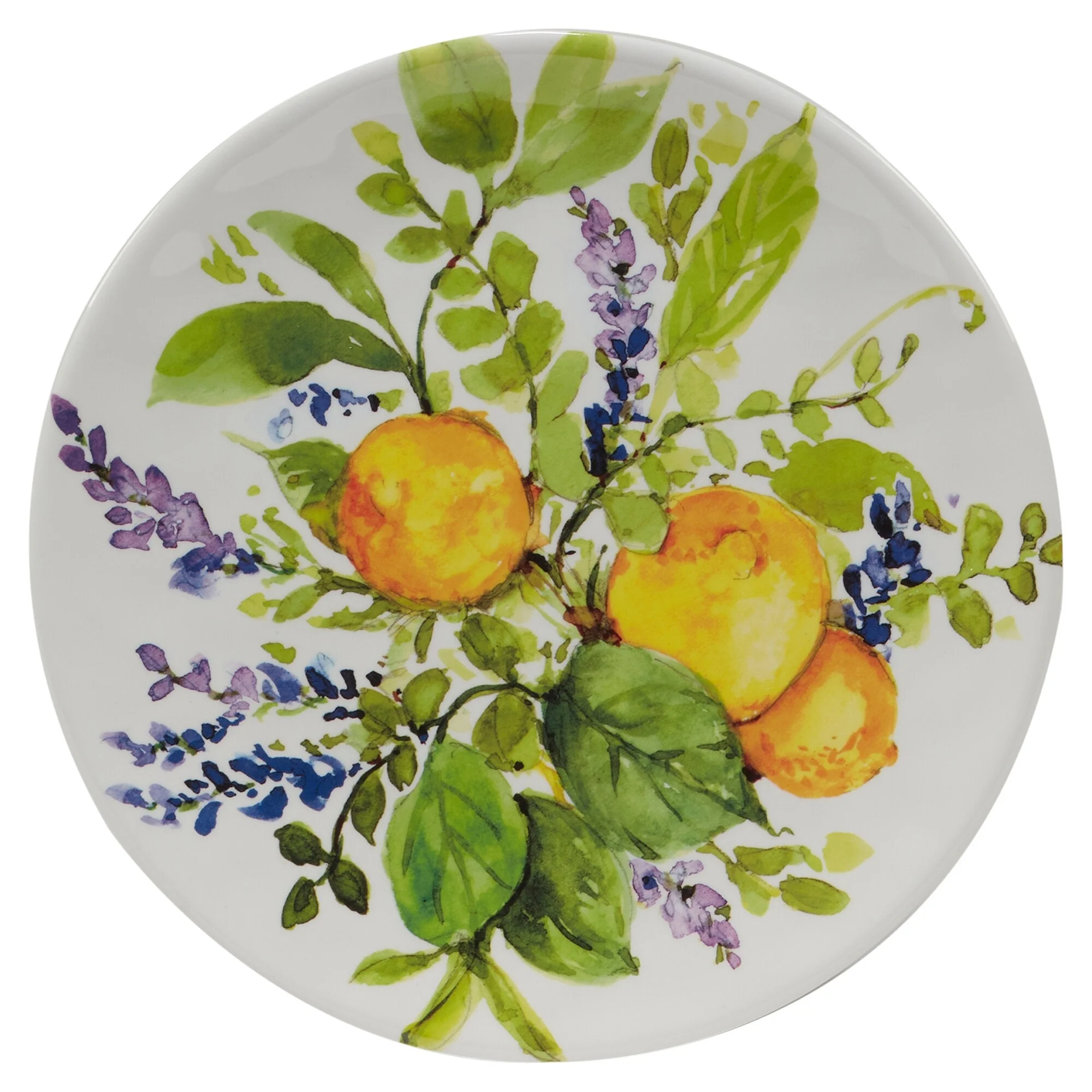 Certified International Lemon Zest 12 pc Melamine Dinnerware Set, Service for 4, Multicolor