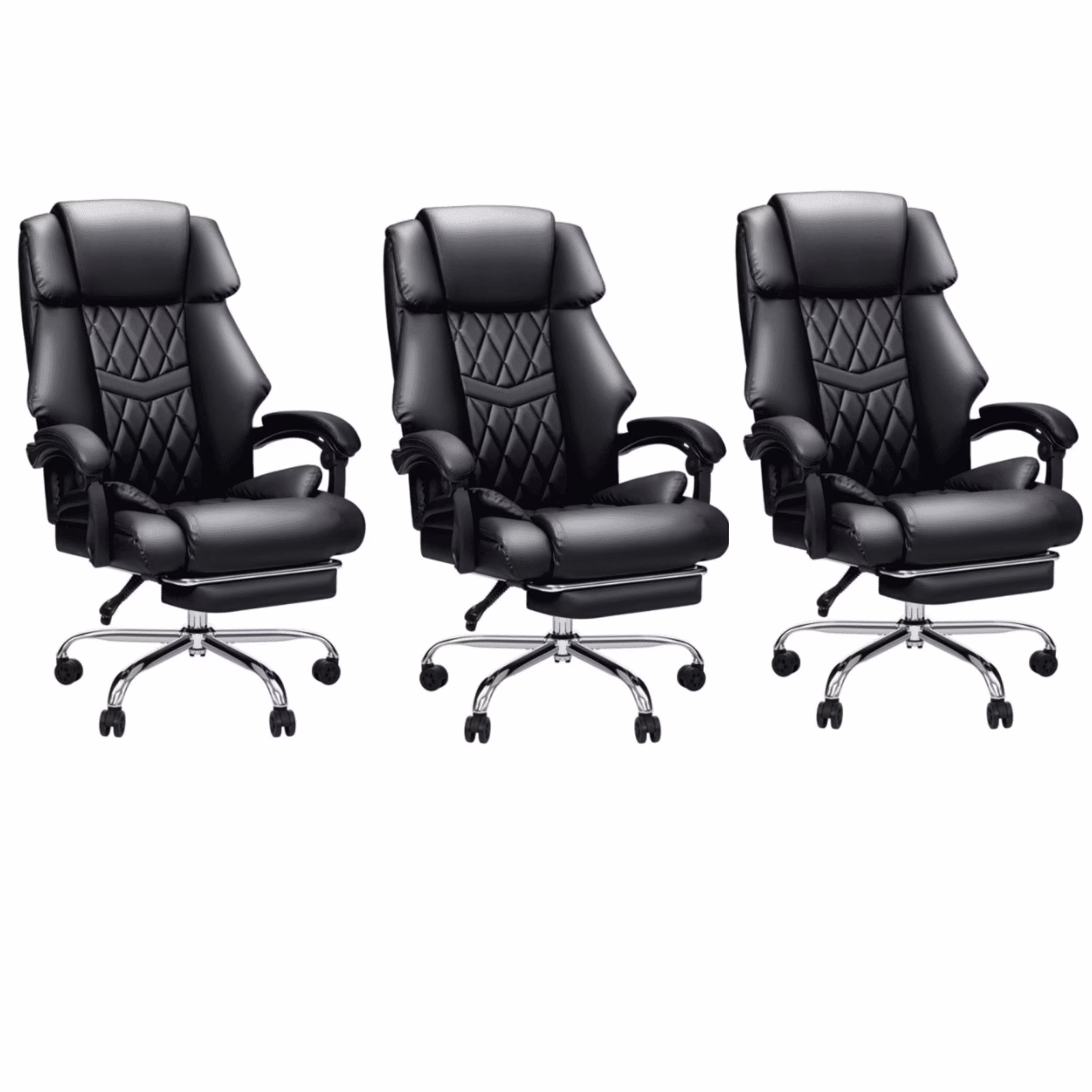 Hoffree Executive Office Chair Big and Tall Office Chair 550lb Wide Seat Ergonomic Computer Desk Chair High Back Leather Chair with Lumbar Back Support for Home Office Black