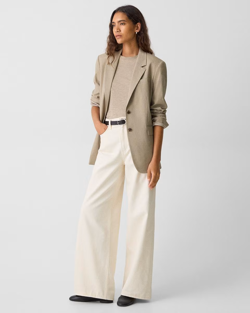 High-Waisted Wide-Leg Pant in Denim