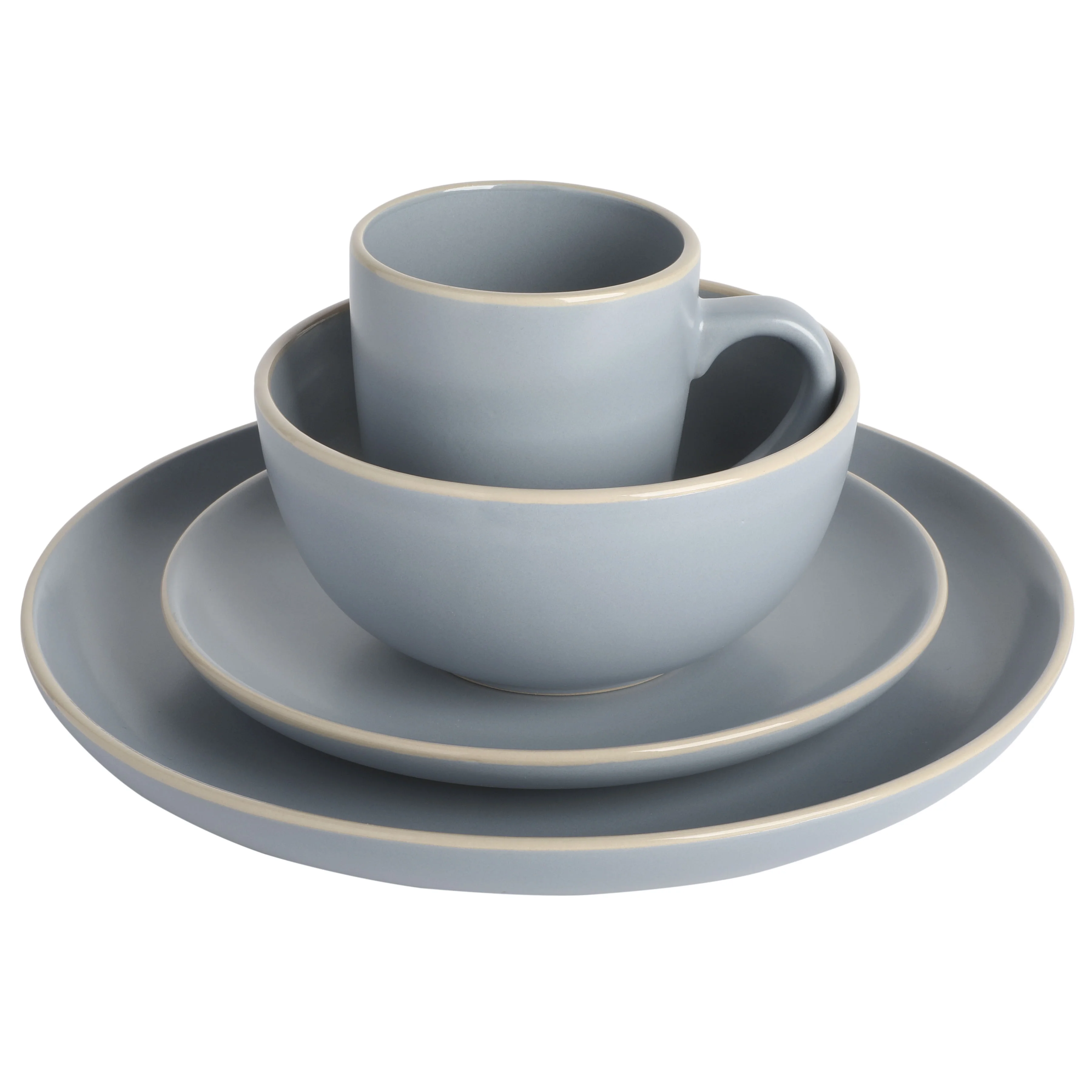 Gibson Home Rockaway 32 Piece Dinnerware Set - Gray