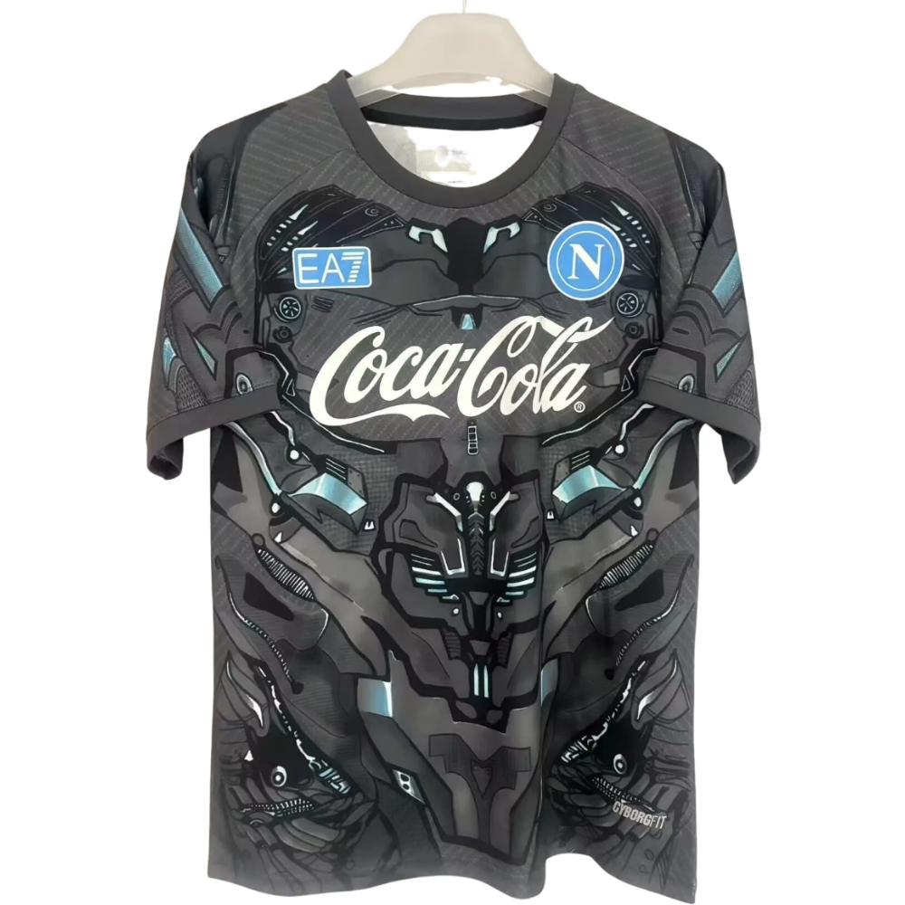 25-26 Napoli Training Jersey Grey and Black - Fan Edition